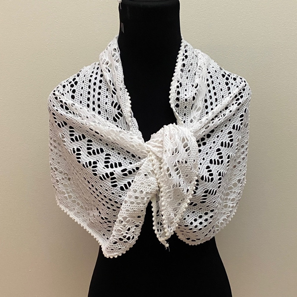 Robin Piccone White Crochet Wrap